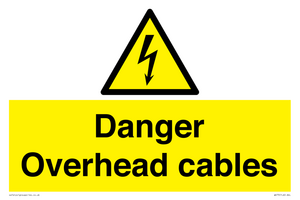 danger overhead cables